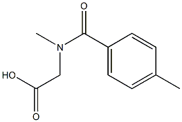 [N-(4-Methylbenzoyl)-N-methylamino]acetic acid Struktur