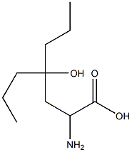 2-Amino-4-hydroxy-4-propylheptanoic acid Struktur