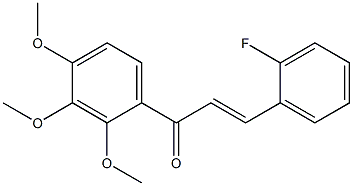 2-Fluoro-2',3',4'-trimethoxy-trans-chalcone Struktur