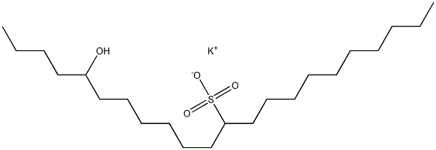 18-Hydroxydocosane-11-sulfonic acid potassium salt Struktur