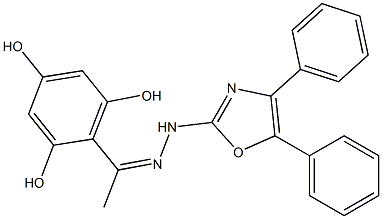 2',4',6'-Trihydroxyacetophenone (4,5-diphenyloxazol-2-yl)hydrazone Struktur