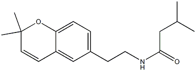 N-[2-(2,2-Dimethyl-2H-1-benzopyran-6-yl)ethyl]-3-methylbutanamide Struktur