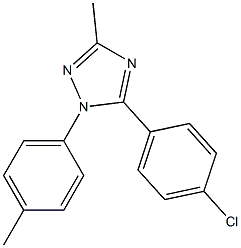 1-(4-Methylphenyl)-5-(4-chlorophenyl)-3-methyl-1H-1,2,4-triazole Struktur