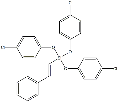 [(E)-2-Phenylethenyl]tris(4-chlorophenoxy)silane Struktur