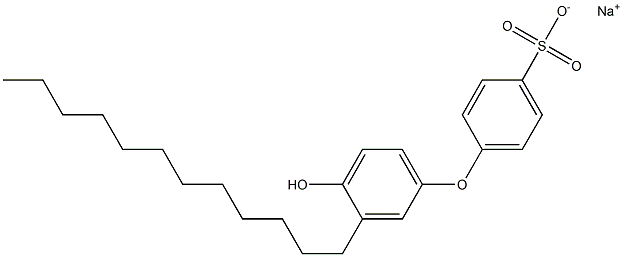 4'-Hydroxy-3'-dodecyl[oxybisbenzene]-4-sulfonic acid sodium salt Struktur