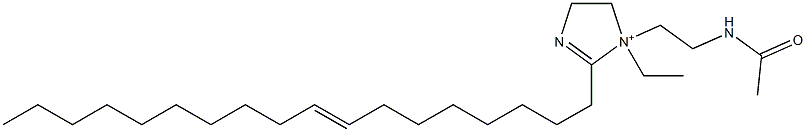 1-[2-(Acetylamino)ethyl]-1-ethyl-2-(8-octadecenyl)-2-imidazoline-1-ium Struktur