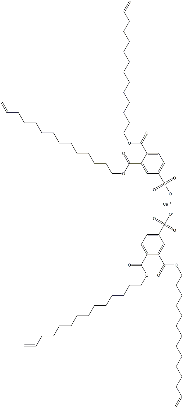 Bis[3,4-di(13-tetradecenyloxycarbonyl)benzenesulfonic acid]calcium salt Struktur