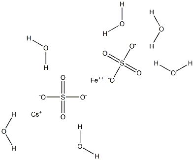 Cesium iron(II) disulfate hexahydrate Struktur