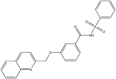 3-(2-Quinolinylmethoxy)-N-(phenylsulfonyl)benzamide Struktur