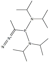 Diazo(methyl)[bis(diisopropylamino)phosphino]methane Struktur