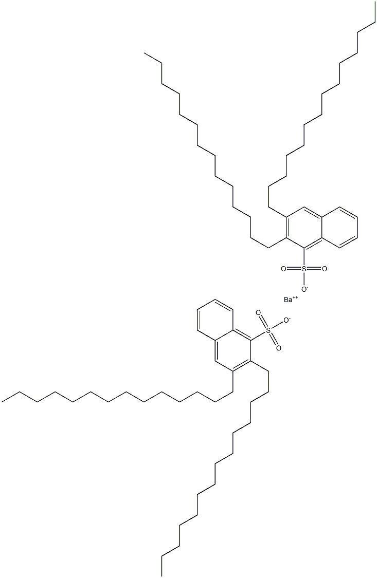 Bis(2,3-ditetradecyl-1-naphthalenesulfonic acid)barium salt Struktur