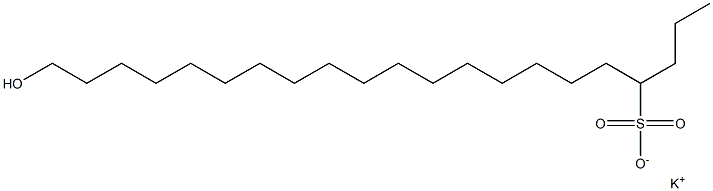 21-Hydroxyhenicosane-4-sulfonic acid potassium salt Struktur