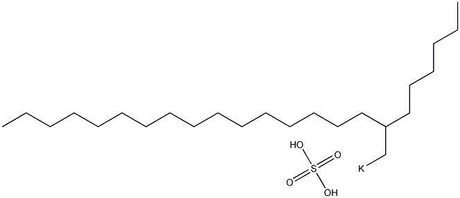 Sulfuric acid 2-hexyloctadecyl=potassium salt Struktur