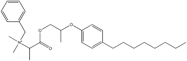 N,N-Dimethyl-N-benzyl-N-[1-[[2-(4-octylphenyloxy)propyl]oxycarbonyl]ethyl]aminium Struktur