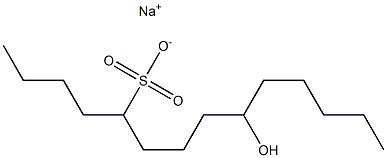 9-Hydroxytetradecane-5-sulfonic acid sodium salt Struktur