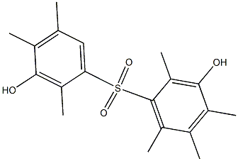 3,3'-Dihydroxy-2,2',4,4',5,5',6-heptamethyl[sulfonylbisbenzene] Struktur