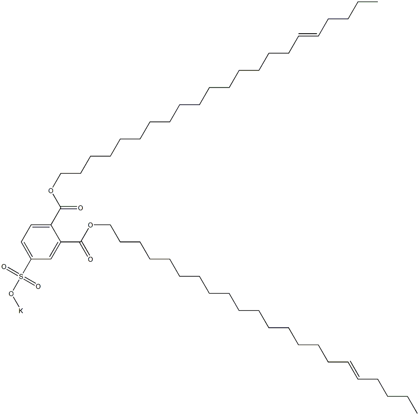 4-(Potassiosulfo)phthalic acid di(17-docosenyl) ester Struktur