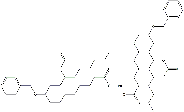 Bis(9-benzyloxy-12-acetyloxystearic acid)barium salt Struktur