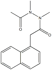 N,N'-Dimethyl-N'-acetyl-2-(1-naphtyl)acetic acid hydrazide Struktur