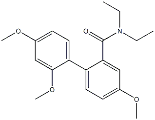 N,N-Diethyl-2',4,4'-trimethoxy[1,1'-biphenyl]-2-carboxamide Struktur