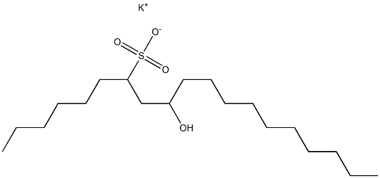 9-Hydroxynonadecane-7-sulfonic acid potassium salt Struktur