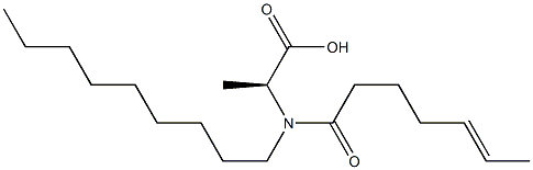 N-(5-Heptenoyl)-N-nonylalanine Struktur