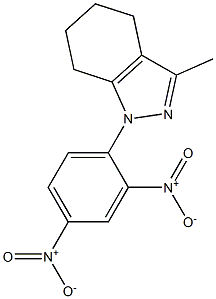 1-(2,4-Dinitrophenyl)-4,5,6,7-tetrahydro-3-methyl-1H-indazole Struktur