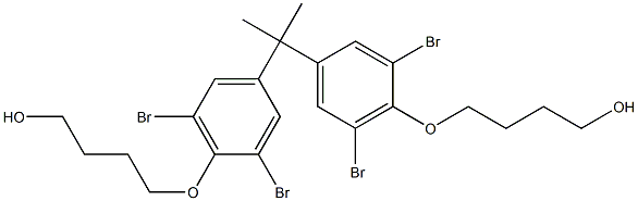 2,2-Bis[3,5-dibromo-4-(4-hydroxybutoxy)phenyl]propane Struktur