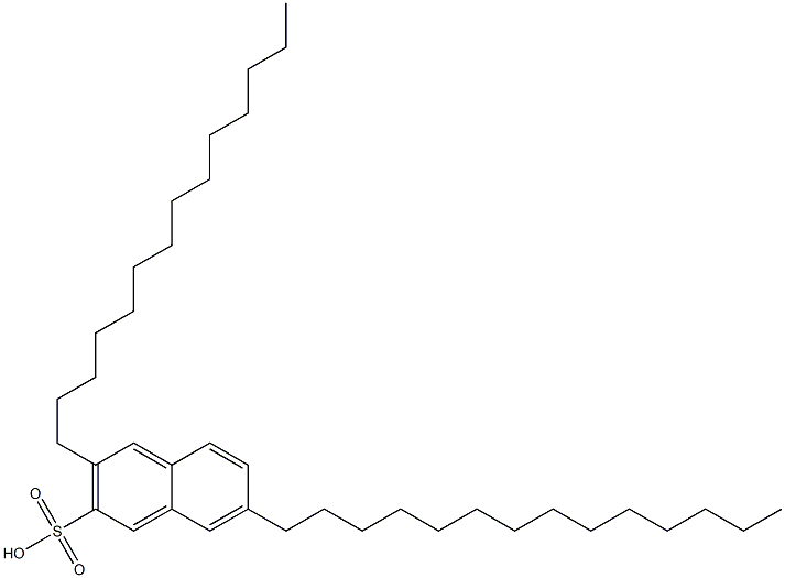 3,7-Ditetradecyl-2-naphthalenesulfonic acid Struktur