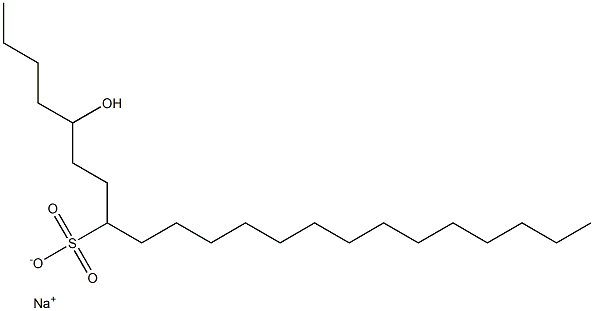 5-Hydroxydocosane-8-sulfonic acid sodium salt Struktur