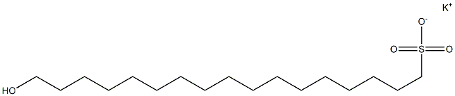 17-Hydroxyheptadecane-1-sulfonic acid potassium salt Struktur