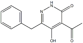 4-Acetyl-5-hydroxy-6-benzylpyridazin-3(2H)-one Struktur