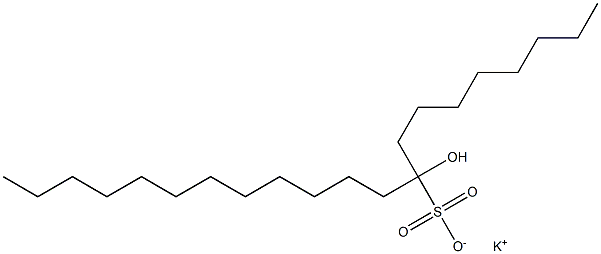 9-Hydroxyhenicosane-9-sulfonic acid potassium salt Struktur