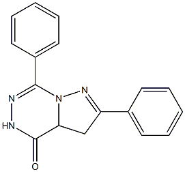 2,7-Diphenyl-3,3a-dihydropyrazolo[1,5-d][1,2,4]triazin-4(5H)-one Struktur