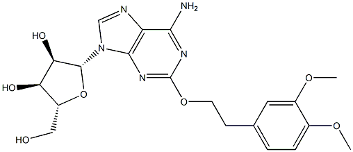 2-[2-(3,4-Dimethoxyphenyl)ethoxy]adenosine Struktur