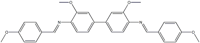 N,N'-Bis(p-methoxybenzylidene)-3,3'-dimethoxybenzidine Struktur