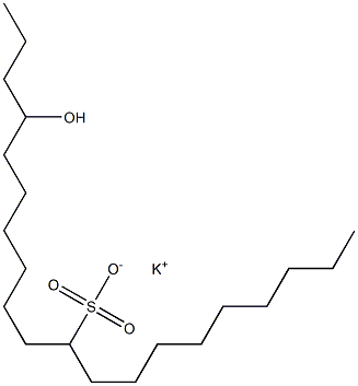 17-Hydroxyicosane-10-sulfonic acid potassium salt Struktur