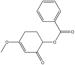 Benzoic acid 4-methoxy-2-oxo-3-cyclohexenyl ester Struktur