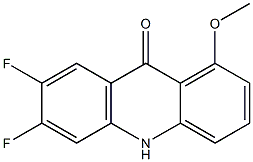 6,7-Difluoro-1-methoxyacridin-9(10H)-one Struktur