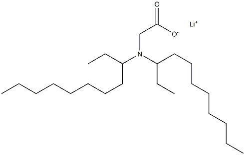 N,N-Bis(1-ethylnonyl)glycine lithium salt Struktur