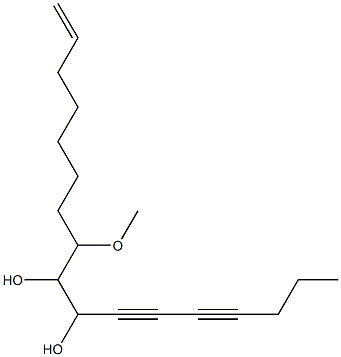 8-Methoxy-1-heptadecene-11,13-diyne-9,10-diol Struktur