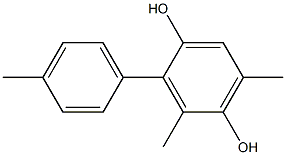 2,6-Dimethyl-3-(4-methylphenyl)benzene-1,4-diol Struktur