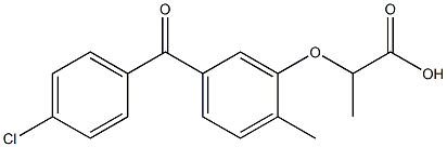 2-[5-(p-Chlorobenzoyl)-o-tolyloxy]propionic acid Struktur