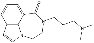 3,4-Dihydro-2-[3-(dimethylamino)propyl]pyrrolo[3,2,1-jk][1,4]benzodiazepin-1(2H)-one Struktur