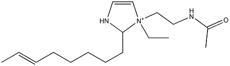 1-[2-(Acetylamino)ethyl]-1-ethyl-2-(6-octenyl)-4-imidazoline-1-ium Struktur