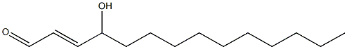 (E)-4-Hydroxy-2-tetradecen-1-al Struktur