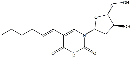 5-[(E)-1-Hexenyl]-2'-deoxyuridine Struktur