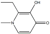 3-Hydroxy-2-ethyl-1-methylpyridine-4(1H)-one Struktur