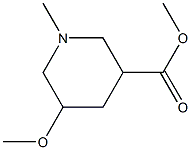 5-Methoxy-1-methyl-3-piperidinecarboxylic acid methyl ester Struktur