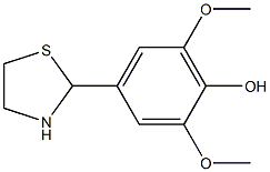 2,6-Dimethoxy-4-(2-thiazolidinyl)phenol Struktur